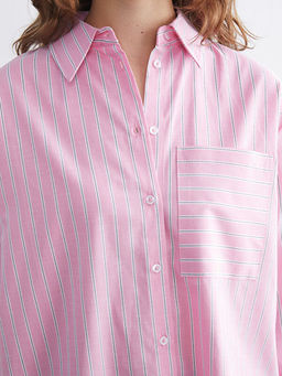 ?izgili Poplin Kad?n G?mlek Tunik