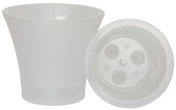 Горшок для цветов п/эт. с вкладкой "Сити" 2л (натуральный) (d 17,5см, h 15см)