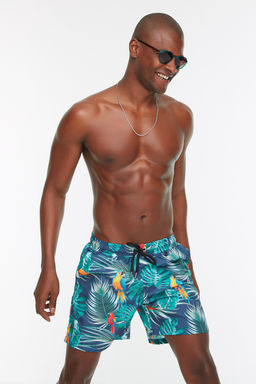 TRENDYOL MAN Cok Renkli Tropik Bask?l? Standart Boy Mayo Deniz Sortu TMNSS20DS0017 - Trendyolmilla фото 4