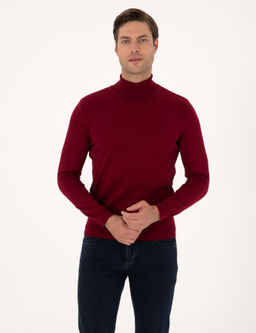 Vi_ne Slim Fit Bal_k__ Yaka Basic Triko Kazak