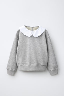 SUDADERA CUELLO BOBO COMBINADO / Gris vigor?