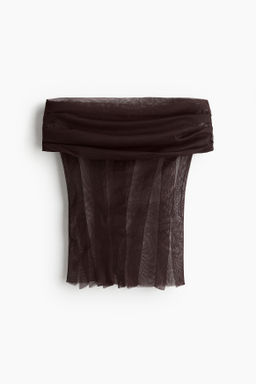Top de malla off-the-shoulder