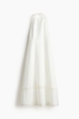 Vestido halter en mezcla de lino