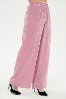 Брюки палаццо из штапеля Диана полоса розовая - Амадэль фото 3