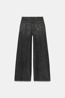 Z1975 LOOSE WIDE-LEG JEANS WITH SHINY BEADS - Zara фото 7
