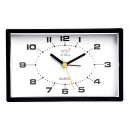 Часы - будильник настольные «Классика», дискретный ход, 14.8×9 см, чёрный