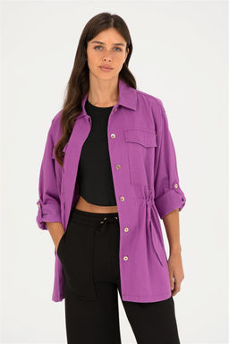 Женская фиолетовая куртка Неожиданная скидка в корзине