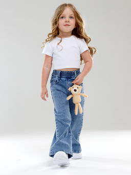 Джинсы-трубы для девочек - СИНЯЯ МОДА фото 12