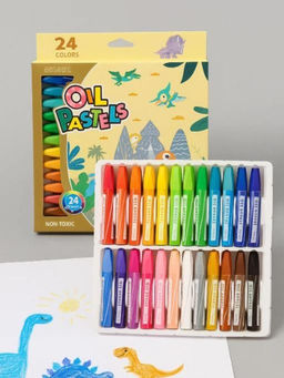 Набор масляных восковых мелков "Дино" 24цв.