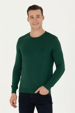 U. S. Polo Assn Мужской зеленый базовый свитер - U.s. polo assn фото 3