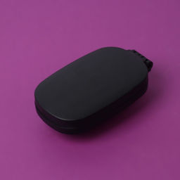 Расчёска массажная, складная, зеркалом, 9.5×5.5 см, чёрная