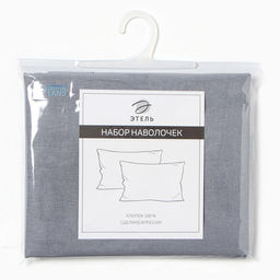 Комплект наволочек Этель цвет серый, 50х70 см - 2 шт, 100% хлопок, бязь  фото 3