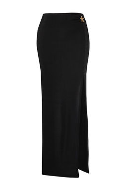 Siyah Orme Aksesuar Detayl? Maxi Plaj Etek TBESS25ET00000
