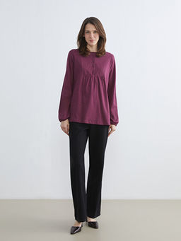 Bisiklet Yaka Nak??l? Bluz