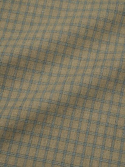 Пестрядь Клетка цв.кофейно-оливковый, ш.1.45м, хлопок-85%, п/э-15%, 150гр/м.кв