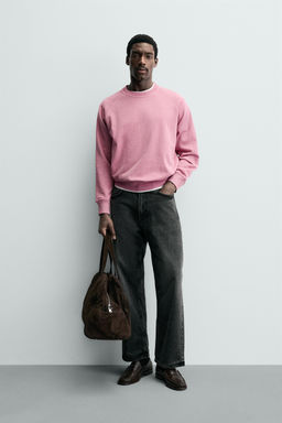 SUDADERA CREWNECK LAVADA / oro rosa