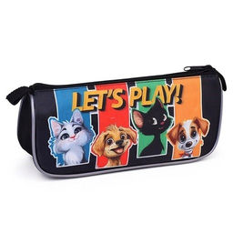 Пенал-косметичка 220*105мм, объемный, печать на ткани "Премиум. Давай играть" (К-7)