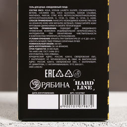 Гель для душа 23 Февраля, 300 мл, аромат сандала и бергамота, HARD LINE