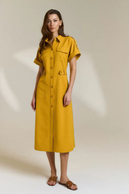 Платье 0832 горчичный