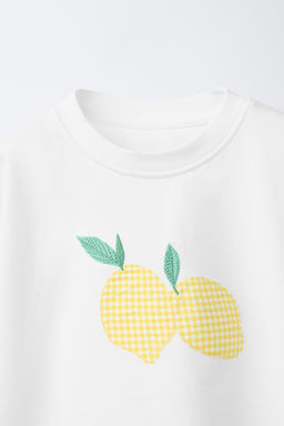 CAMISETA PARCHE TOMATES / Blanco roto - Zara фото 3