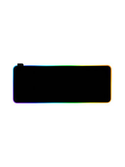 Коврик для компьютерной мыши 30х80х0,3 см, с подсветкой RGB, черный