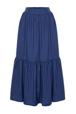 TRENDYOLMILLA Indigo Klos Pamuklu Maxi Boy Dokuma Etek TWOSS24ET00059  фото 8