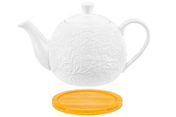 Чайник 900 мл 22,5*13*14 см Веточки-цветочки на деревянной подставке - Elan gallery фото 10