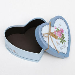 Набор коробок 3 в 1 сердца Розы голубой, 21 х 19 х 9 - 15.5 х 14 х 6 см - Simaland фото 2