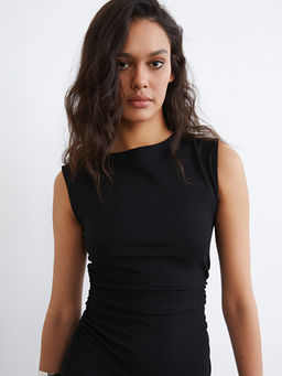 Bisiklet Yaka B?zg?l? Elbise