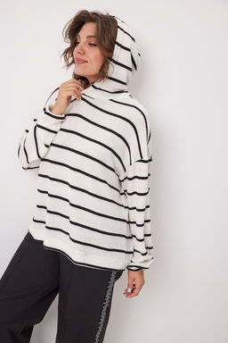 Худи BegiModa 4137 Чёрно-белый