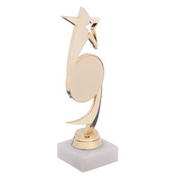 Кубок «Звезда», наградная фигура, подставка камень белая, 18×6×5 см