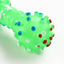 Игрушка пищащая Гантель малая для собак, 12,5 см, зелёная - Пижон фото 4