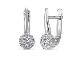 Серьги из серебра куб.циркон., В10-1527