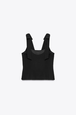 STRETCH TOP WITH BOWS - Zara фото 6