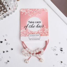 Цена за 6 шт. Резинка для волос «Жемчужный бантик», 7 см, МИКС