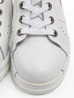 03-YB13-2 WHITE Полуботинки летние женские (натуральная кожа)