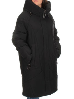 M-9117 BLACK Пальто зимнее женское CORUSKY (верблюжья шерсть)