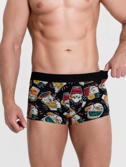 Цена за 2 штуки! Трусы мужские боксеры черные с принтом в виде коктейлей - Mark formelle фото 2