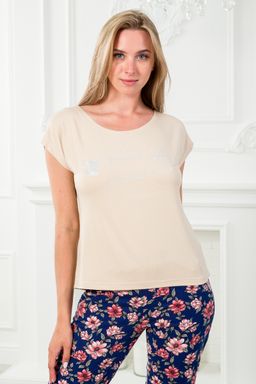 Футболка женская из вискозы Лирика бежевый You are safe - Амадэль фото 2