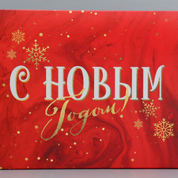 Цена за 2 шт. Коробка подарочная новогодняя складная «С Новым годом», 21×15×5 см