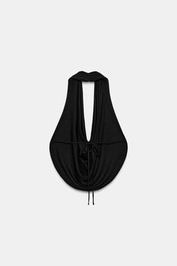TOP HALTER DRAPEADO / Negro - Zara фото 7