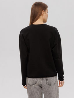 Женский лонгслив из футера 2-х нитки Lingeamo черный ВК-25 (35)  фото 10