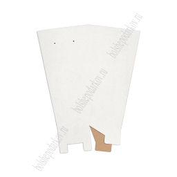 Коробка переноска для цветов Long M (без дна) 15*25*47 см, белая-крафт - Больше подарков фото 2