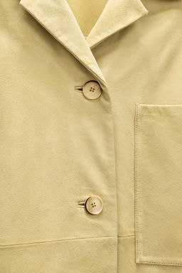 LIMITED EDITION SUEDE LEATHER POCKET SHIRT - Zara фото 8