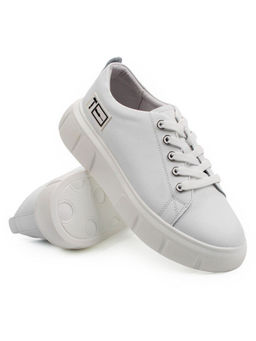 03-YD271-1 WHITE Полуботинки спортивные женские (натуральная кожа)