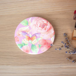 Зеркало карманное 7 см Цветы / MX-230 /уп 60/720/OPP