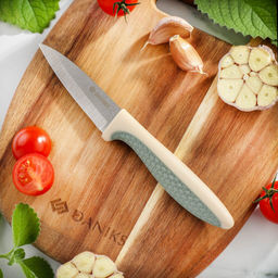 Нож кухонный Daniks, Verde, для овощей, нержавеющая сталь, 9 см, рукоятка пластик, JA20206748-BL-5 (