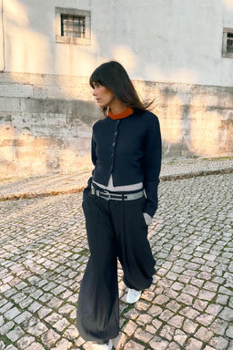 CHAQUETA PUNTO SOFT / Marino