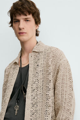 CROCHET TEXTURED OVERSHIRT - Zara фото 10