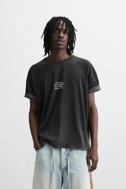 FADED T-SHIRT WITH PATCH - Zara фото 2